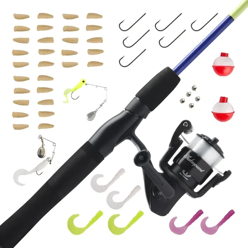 Vista 20 de Shakespeare Catch More Fish Spinning Reel and Fishing Rod Combo with Kit