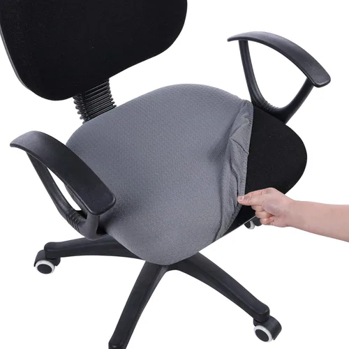 Vista 27 de Smiry Fundas de asiento de silla de computadora de oficina, de jacquard elástico, extraíbles, lavables, antipolvo, protectores de cojín para silla