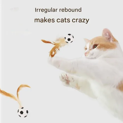 Vista 4 de Nuevo juego de juguetes interactivos de bolas de plumas para gatos 2025