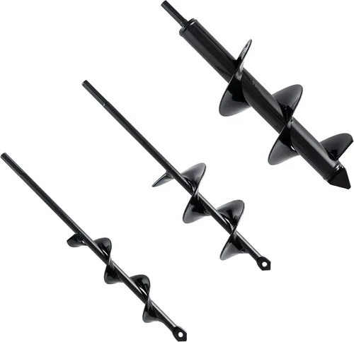 Vista 5 de VASGOR Juego de 3 (1.6x16, 2.6x16, 3.5x16) Brocas Helicoidales de Eje Sólido para Plantar - Barrena de Jardín Fácil para Plantar - Barrenas