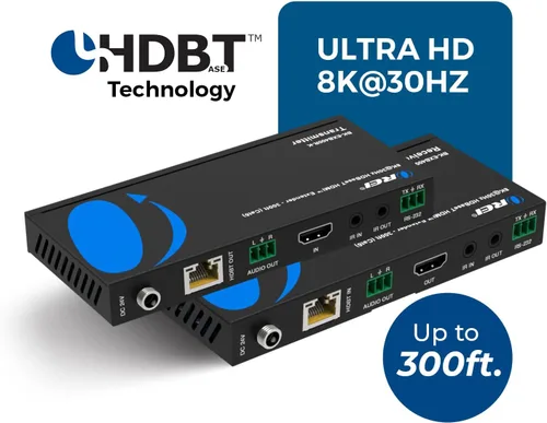 Vista 7 de OREI Extensor HDMI a través de Ethernet 4K @ 120Hz Balun - HDBaseT UltraHD 8K@30hz CAT6/7 Cable con HDR, CEC e IR Control, RS-232 Hasta 400 pies