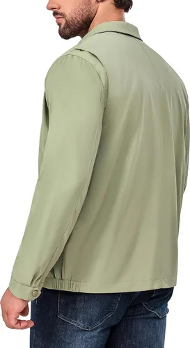 Vista 3 de Little Donkey Andy Chaqueta ligera cortavientos para hombre, para primavera, otoño, softshell, para senderismo, viajes