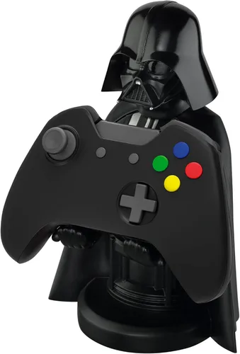 Vista 6 de Exquisite Gaming Star Wars Darth Vader - Soporte original para teléfono móvil y controlador de juegos, soporte para dispositivos, cable Guys, figura