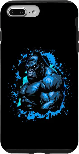 Vista 9 de iPhone 15 Gorilla Workout Animal Beast Muscles Bodybuilding Gym Case