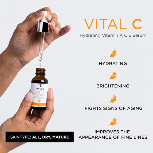 Vista 2 de IMAGE Skincare, VITAL C Suero hidratante de vitamina A C E, complejo iluminador, 1 fl oz