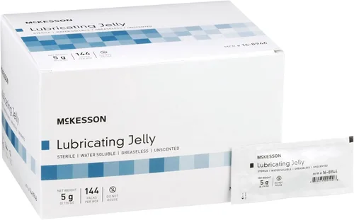 McKesson Jalea lubricante, 0.18 onzas [864 unidades] Lubricante no pegajoso a base de agua, gel lubricante soluble en agua, para paquetes