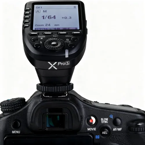 Vista 4 de Godox XPro-S Compatible con Sony TTL Transmisor de Flash Inalámbrico Trigger 1/8000s HSS TTL-Convert-Manual Función Gran Pantalla LCD Diseño