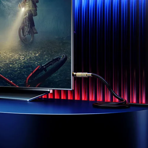 Vista 8 de Cable coaxial RG6, cuádruple blindado, 1.5 / cable de cobre negro sin oxígeno para TV, Internet y más - Cable coaxial flexible