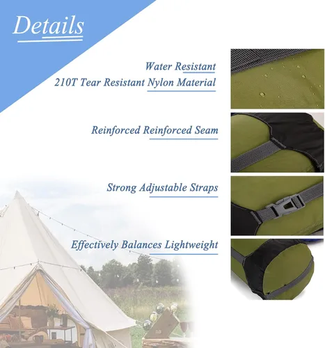 Vista 5 de Saco de dormir de compresión 40 más almacenamiento saco de compresión de 8L15L25L35L resistente al agua y ultraligero de nailon saco de dormir