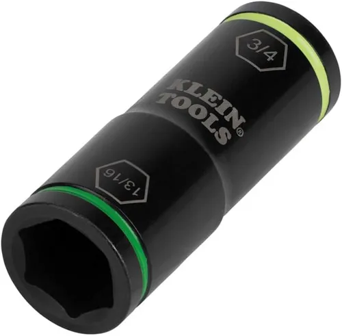 Vista 8 de Klein Tools 66074 Impact Driver Flip Socket, tamaños de 3/4 y 13/16 pulgadas, uso con llaves de impacto compactas Klein Tools BAT20CW, BAT20CW1