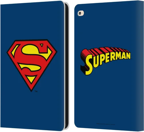 Vista 44 de Head Case Designs Funda de piel con licencia oficial de Superman DC Comics con logo negro y rojo compatible con Apple iPad Air 2 (2014)