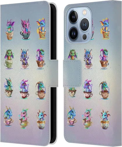 Vista 17 de Head Case Designs Officially Licensed Ruth Thompson Boba Tea Cup O Dragons Leather Wallet Case Compatible with Apple iPhone 7 Plus / 8 Plus