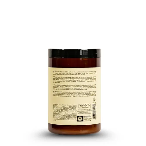 Vista 2 de LINANGE Mascarilla reparadora con manteca de karité y aceite de coco, tratamiento nutritivo para el cabello, 33.8 oz.