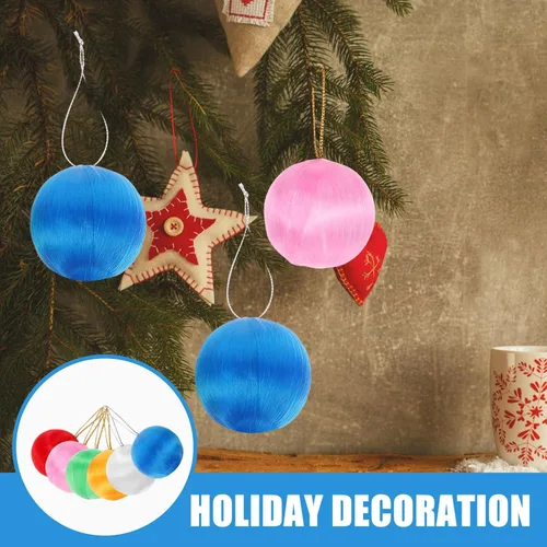 Vista 9 de ABOOFAN 30 bolas de Navidad de satén, adornos de seda para Navidad, inastillables, decoración de esferas colgantes, bolas colgantes inastillables
