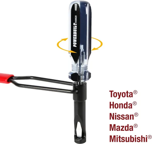 Vista 4 de Powerbuilt herramienta de ajuste de válvula de tuerca de 12 mm y 7-1/2 pulgadas, perno de ajuste de válvula ranurada, para motores de vehículos