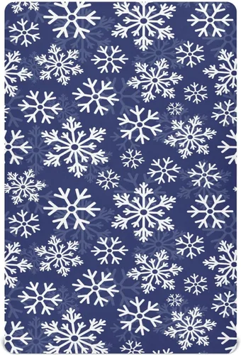 Vista 12 de Sábanas bajeras ajustables para cuna, hortensias florales azules con hojas, sábanas elásticas portátiles para bebé niño, colchón de mini cuna