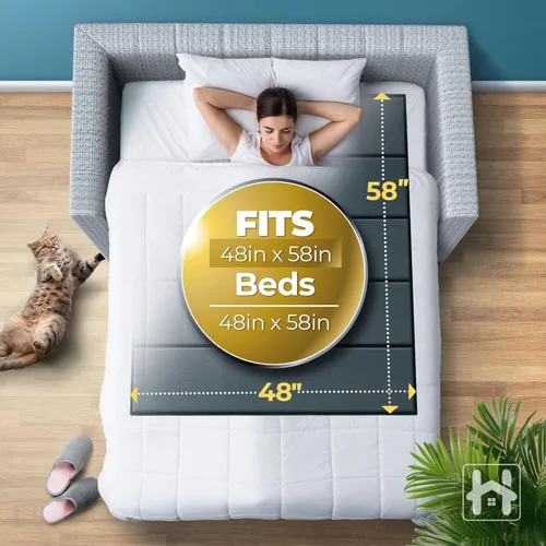 Vista 5 de Golden Home Essentials - Tabla de cama resistente de 58 pulgadas x 48 pulgadas, tabla de cama para evitar el hundimiento del colchón