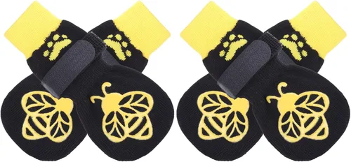Vista 35 de EXPAWLORER - Calcetines antideslizantes para perros pequeños, medianos y grandes, evitan que se laman las patas, botines para pavimento caliente