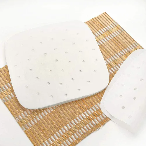 Vista 7 de Revestimientos para freidora de aire, 7.5 pulgadas, 100 piezas de papel pergamino perforado de alta calidad compatible con Philips, Cozyna, Secura