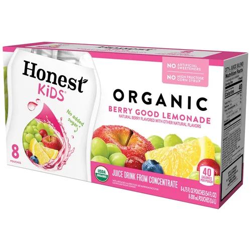 Vista 12 de Honest Kids Appley Ever After, bebida de jugo orgánico, cajas de jugo de 6 onzas líquidas, paquete de 40, manzana
