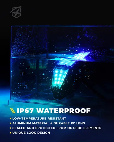 Vista 4 de Xprite 4 Vainas Luces LED RGB Rock, Aluminio Ángulo Amplio 220° con Control Remoto APP/RF Efecto de Secuencia, Sincronización de Música y Señales