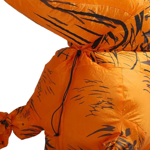 Vista 5 de Disfraz inflable de dinosaurio, disfraz de T Rex para Halloween (marrón)