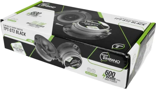 Vista 7 de Timpano TPT-ST2 Black Slim Super Tweeter, 600 vatios 4 ohm, 105 dB, bobina de voz de 1 pulgada, tweeters de sistema de sonido para auto