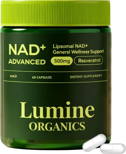 1PCSLumine Organics Suplemento NDA+, cápsulas de suplemento liposomal con ribósido de nicotinamida, resveratrol y quercetina | Alternativa NMN |