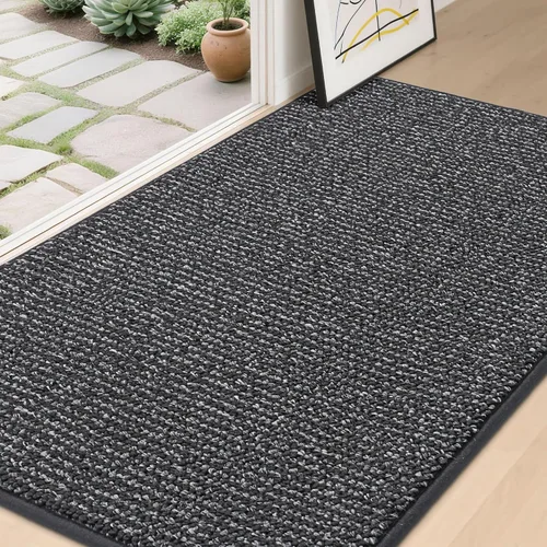 Vista 19 de BEQHAUSE Tapete para puerta de Dirt Trapper de 20 x 32 pulgadas, antideslizante, lavable, tapete de entrada, resistente a la suciedad y absorbente