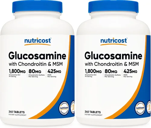 Vista 9 de Nutricost Glucosamina 1800 mg con condroitina y MSM, 240 tabletas, 120 porciones, sin OMG, sin gluten
