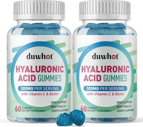 Vista 8 de duwhot Gomitas de ácido hialurónico, suplementos de ácido hialurónico con vitamina C y biotina 5000 mcg para la piel, el cabello, la salud