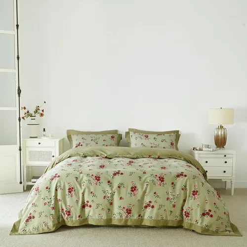 Vista 12 de YuHeGuoJi Juego de funda de edredón de flores grises, tamaño Queen, 100% algodón, 3 piezas, 1 funda de edredón botánica negra y blanca con lazos