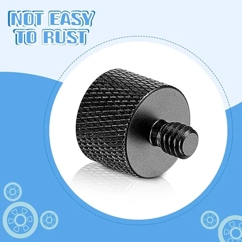 Vista 4 de Frienda Adaptador de soporte de micrófono de 4 piezas 5/8 hembra a 1/4 macho para montaje de cámara, trípode de conversión de rosca, adaptador