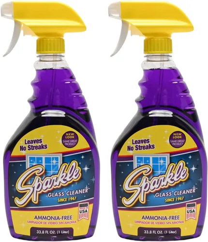 Vista 10 de Sparkle Limpiador de vidrio, fórmula púrpura original, botella de gatillo de 33.8 onzas (paquete de 12)