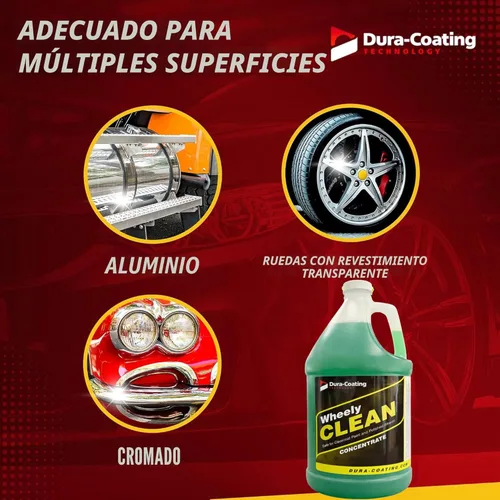 Vista 3 de DURA-COATING TECHNOLOGY Wheely Clean Concentrate - Bueno para limpiador de ruedas cromado, revestimiento transparente o limpiador de llantas