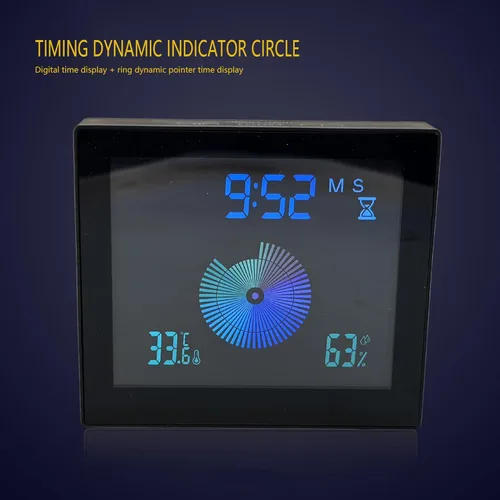 Vista 3 de Alvinlite Reloj de ducha resistente al agua, reloj digital de baño con alarma de temperatura interior, pantalla LCD grande, temporizador de pared