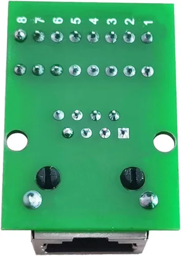 Vista 7 de Terminal de conexión Ethernet RJ45 de 2 piezas - RJ45 8P8C hembra a 8Pin adaptador Terminal Breakout, tipo de prensa rápida Conector de interfaz