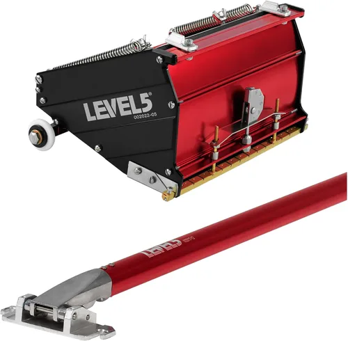 Vista 14 de Caja de acabado plano MEGA de 10 pulgadas + asa, LEVEL5 Grado profesional Alta capacidad Gyprock Pladur Wallboard Sheetrock Mud 4-568