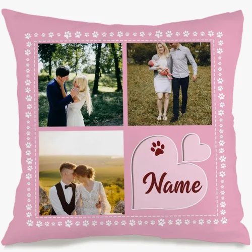 Vista 13 de Custom Pillow Case Printed with a Single Photo and Custom Text Creating a Stylish Decorative Cushion Suitable for Home use While Bringing Meaningful