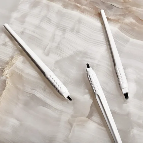 Vista 7 de MADLUVV #12 Microblading & PMU - Bolígrafos profesionales para cejas – Cuchillas desechables estériles de 0.787 in para tinta de pigmento, trazos
