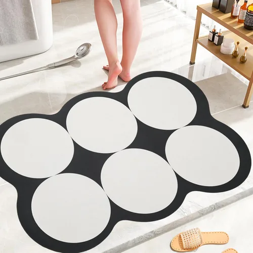 Vista 7 de Tapete de baño y cocina, barro de diatomeas, antideslizante, resistente al desgaste, de secado rápido, lavable a máquina, adecuado para cocina