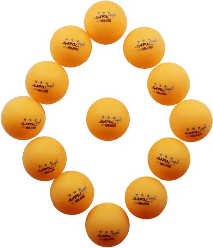 Vista 6 de MAPOL Paquete de 50 pelotas de ping pong naranja de 3 estrellas prémium a granel, pelota de tenis de mesa de entrenamiento avanzado