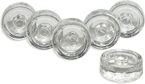 Vista 4 de Trademark Innovations Pesas de frasco de decapado de fermentación de vidrio, estilo agarre cruzado (juego de 6)