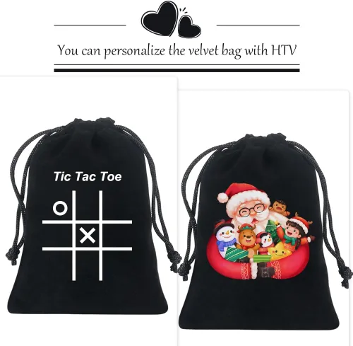 Vista 4 de HRX Package - 20 bolsas de terciopelo con cordón, bolsas de terciopelo de 5 x 7 pulgadas para envoltorio de regalos de joyería (negro)