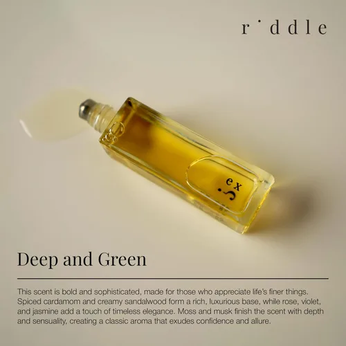 Vista 6 de Riddle Ex Perfume Roll-On fabricado en Estados Unidos – Fragancia premium de Rollerball para mujeres con cardamomo, sándalo, rosa y almizcle – Larga