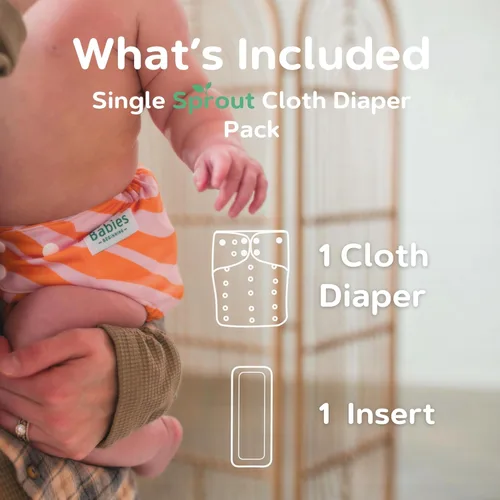 Vista 8 de Sprout - Pañal de tela de bolsillo ajustable y reutilizable con 1 inserto, suave, lavable, a prueba de fugas (puntas cósmicas)