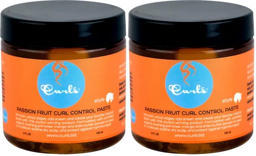 Vista 7 de Curls Pasta de control de maracuyá para bordes y cabello encrespado, para todo tipo, 4 onzas líquidas