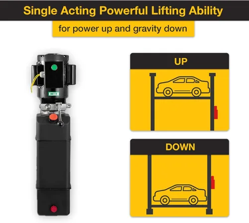 Vista 2 de Doppy Unidad de bomba hidráulica de 3.7 galones 3HP 2950 PSI Car Lift Bomba hidráulica para elevación de 2 y 4 postes Elevación de coches