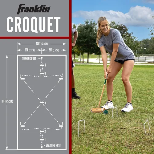 Vista 6 de Franklin Sports Juego de croquet para seis jugadores, 1