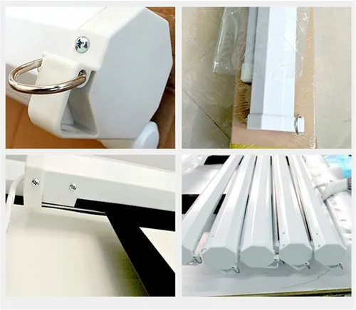 Vista 5 de Ochine Pantalla de proyector, pantallas de proyección para interiores y exteriores, área de visión, pantalla de película desplegable automática